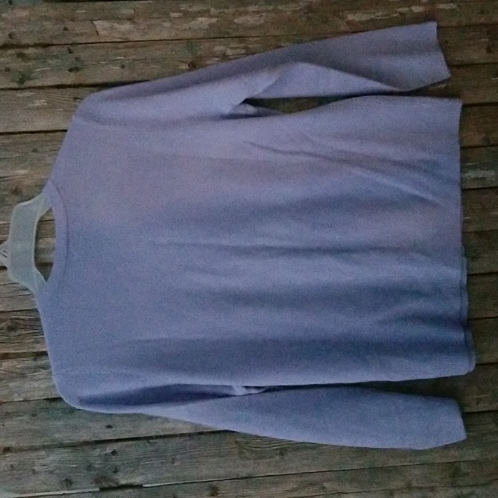 SOFT LAVENDER LARGE CROFT & BARROW CARDIGAN SWEATER NWT - Picture 5 of 14